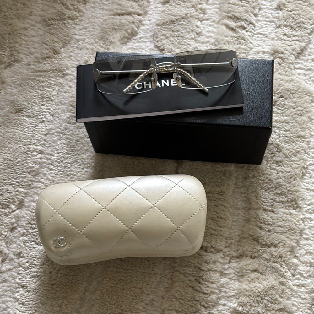 Chanel Y2K Sunglasses Chrome